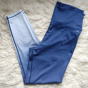 AR-33 High-Waist Ocean Blue Ombre Fade Athletic Yoga Legging L